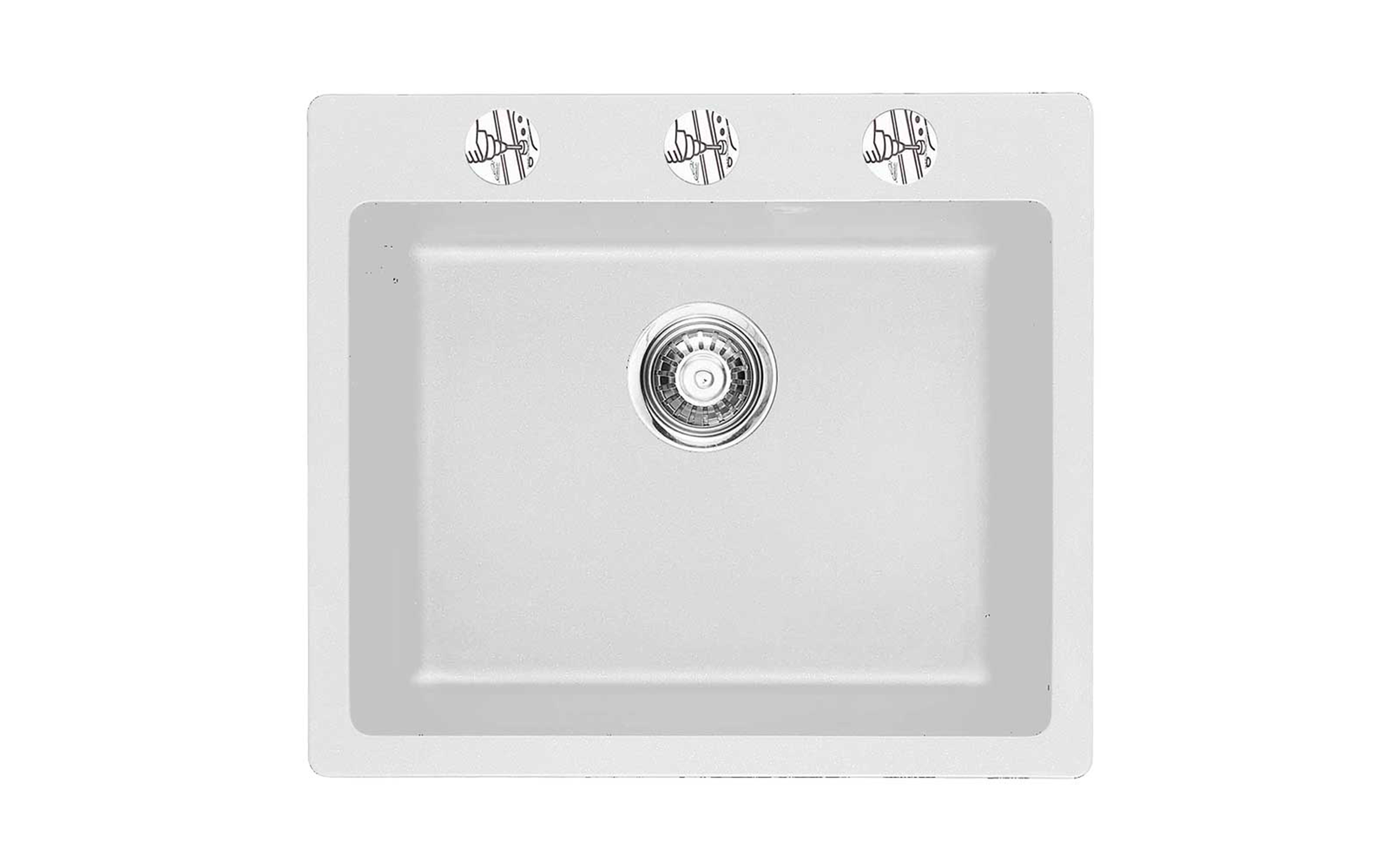 8304 Granite sink, white  1